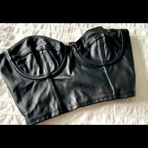 American Apparel vegan leather bustier